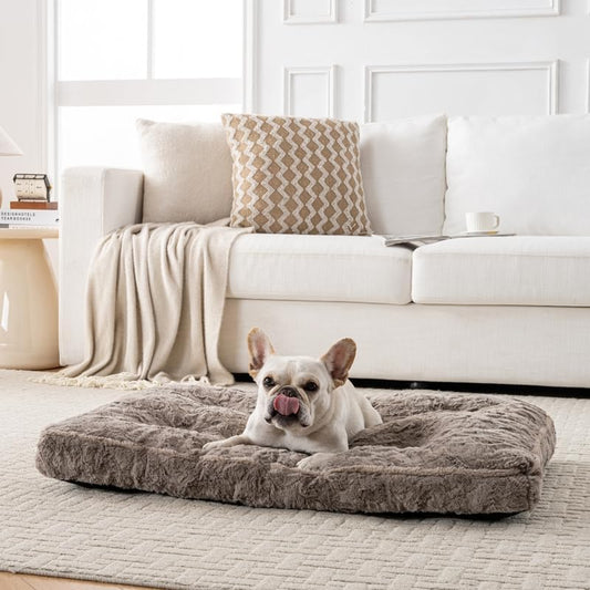 Luxury Cozy Orthopedic Thickened Brown Pet Mat for Dog and Cat, Machine Washable (23" x 18" 2")
