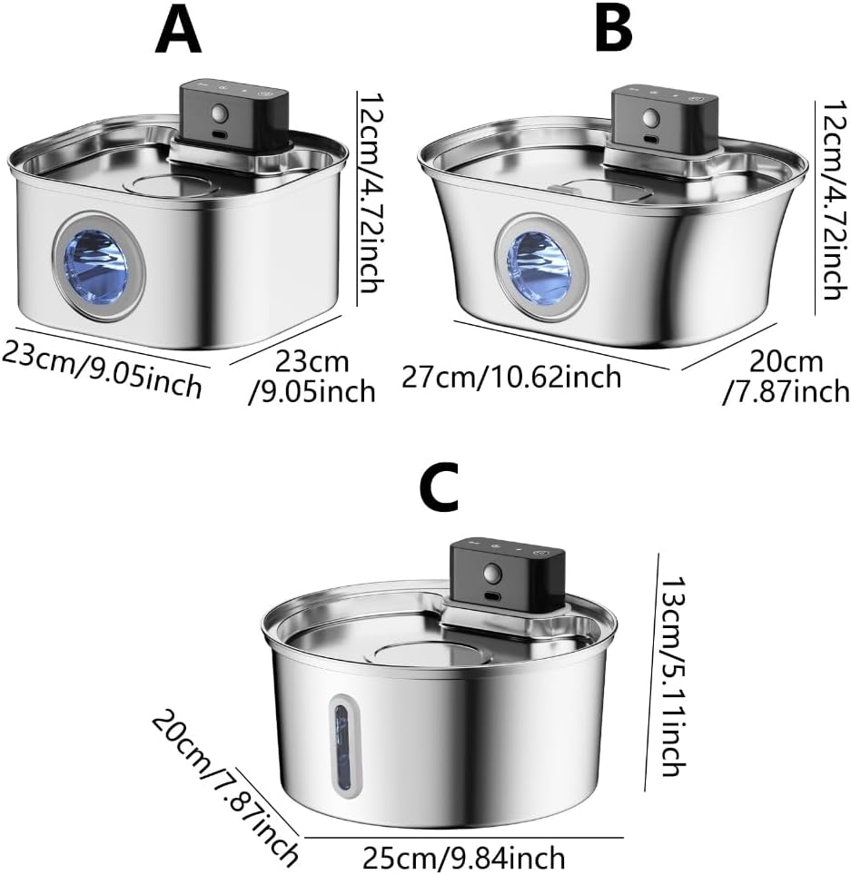 Battery Operated Pet Water Fountains Large Capacity Cats Water Dispenser for Dog,Cats, Multiple Pet