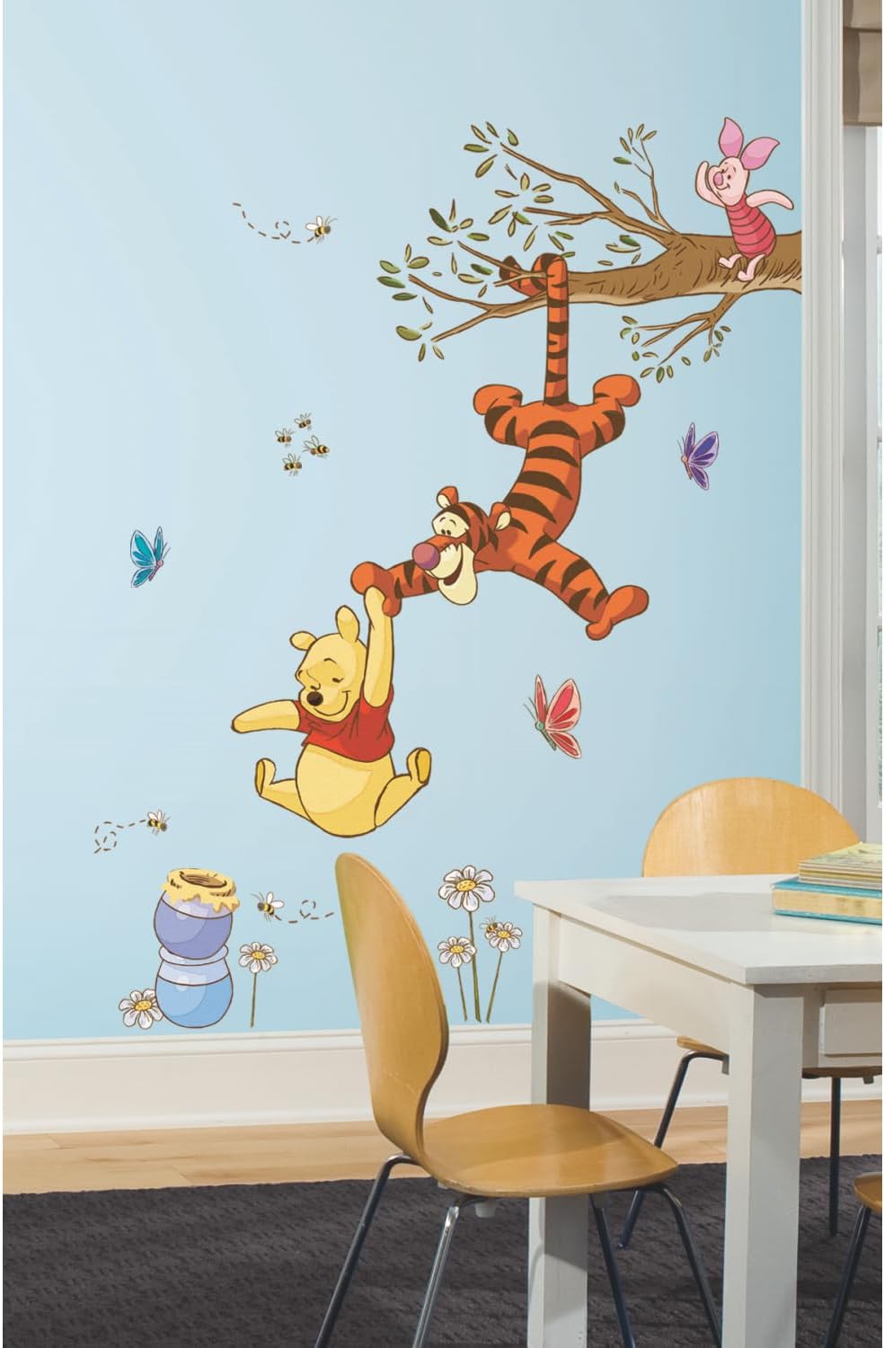 RoomMates Disney Winnie The Pooh Swinging For Honey Giant Peel and Stick Wall Decals , RMK2463GM