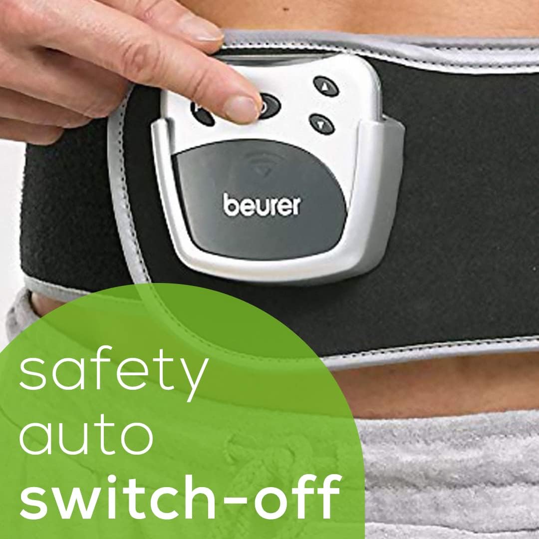 Beurer EM38 Lower Back Pain Relief Belt, TENS Unit Muscle Stimulator | 4 Electrodes | Adjustable & Breathable | Women & Men | Fits 30”-55” Waist | Lower Back Support, Lumbar Support, Back Brace Belt
