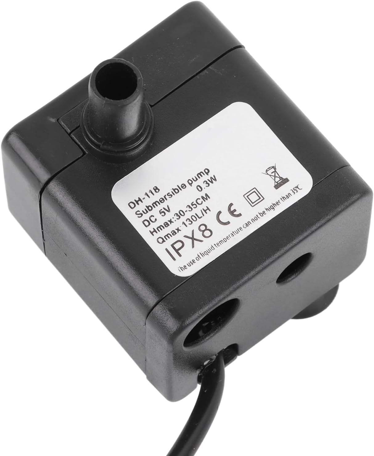 Pet Fountain Replacement Pump, High Power Submersible 130LH Convenient for Home
