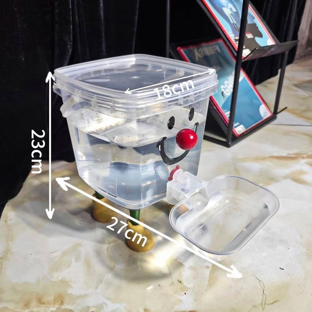 Portable Water Bowl Dispenser for Pets, Pet Water Bowl with 3L/5L Large Capacity, No Electricity Pet Waterer, Transparent Water Tank, Easy Clean Dog Water Dispenser for Home Multi-Pets (5L)