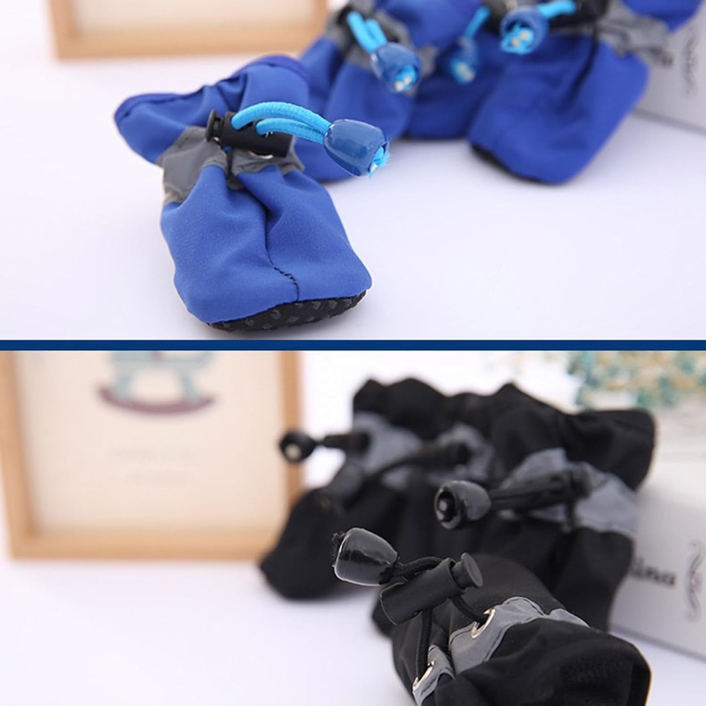 Dog Shoes with Drawstring Closure, All-Season Protective Socks for Small/Large Pets (4Pcs) Dog Socks