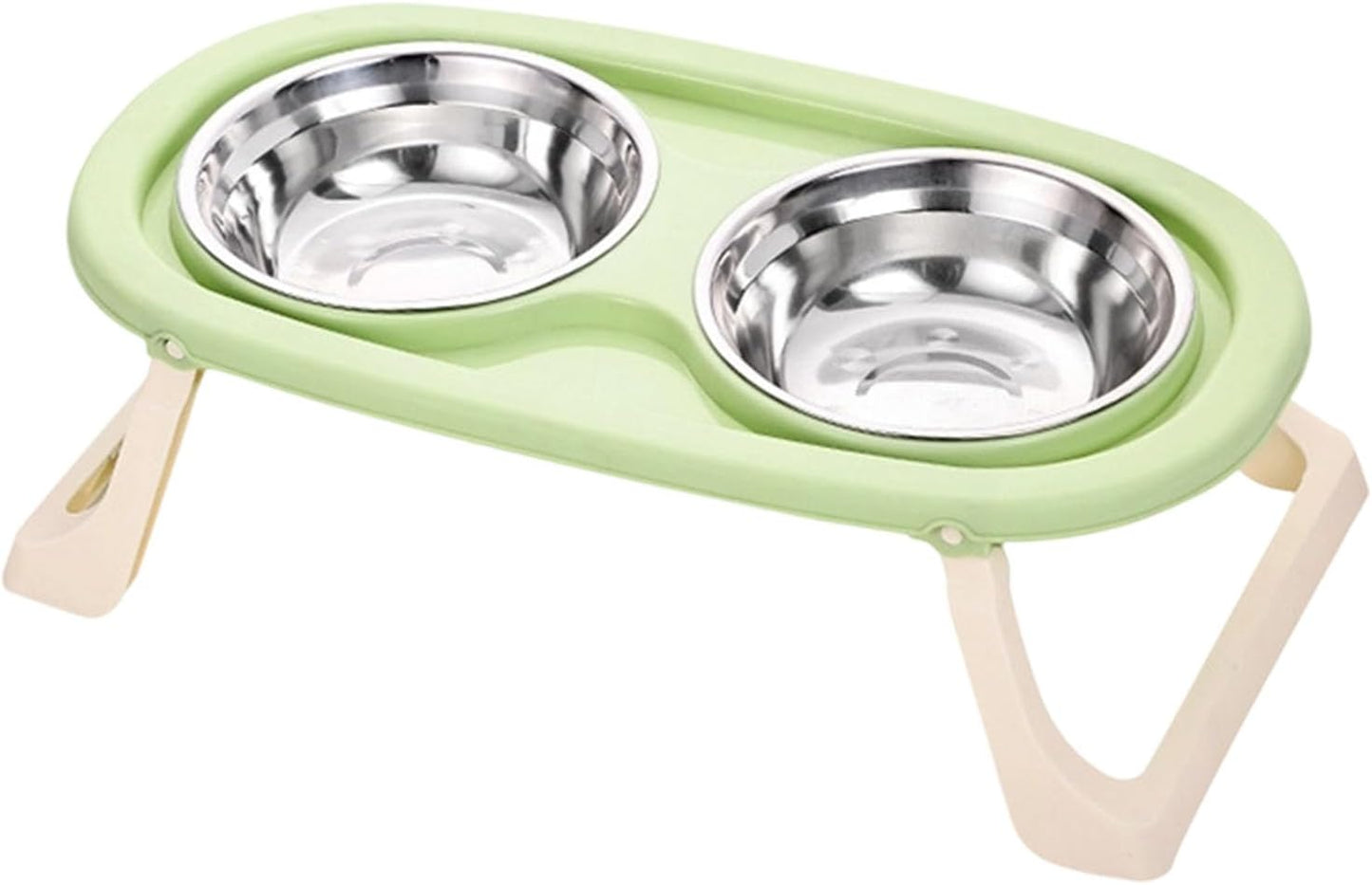 Ergonomic Elevated Dog Bowls with Stable Stand and Double Bowl for Most Breeds Pastel Color Nonslip Cats Food Bowl