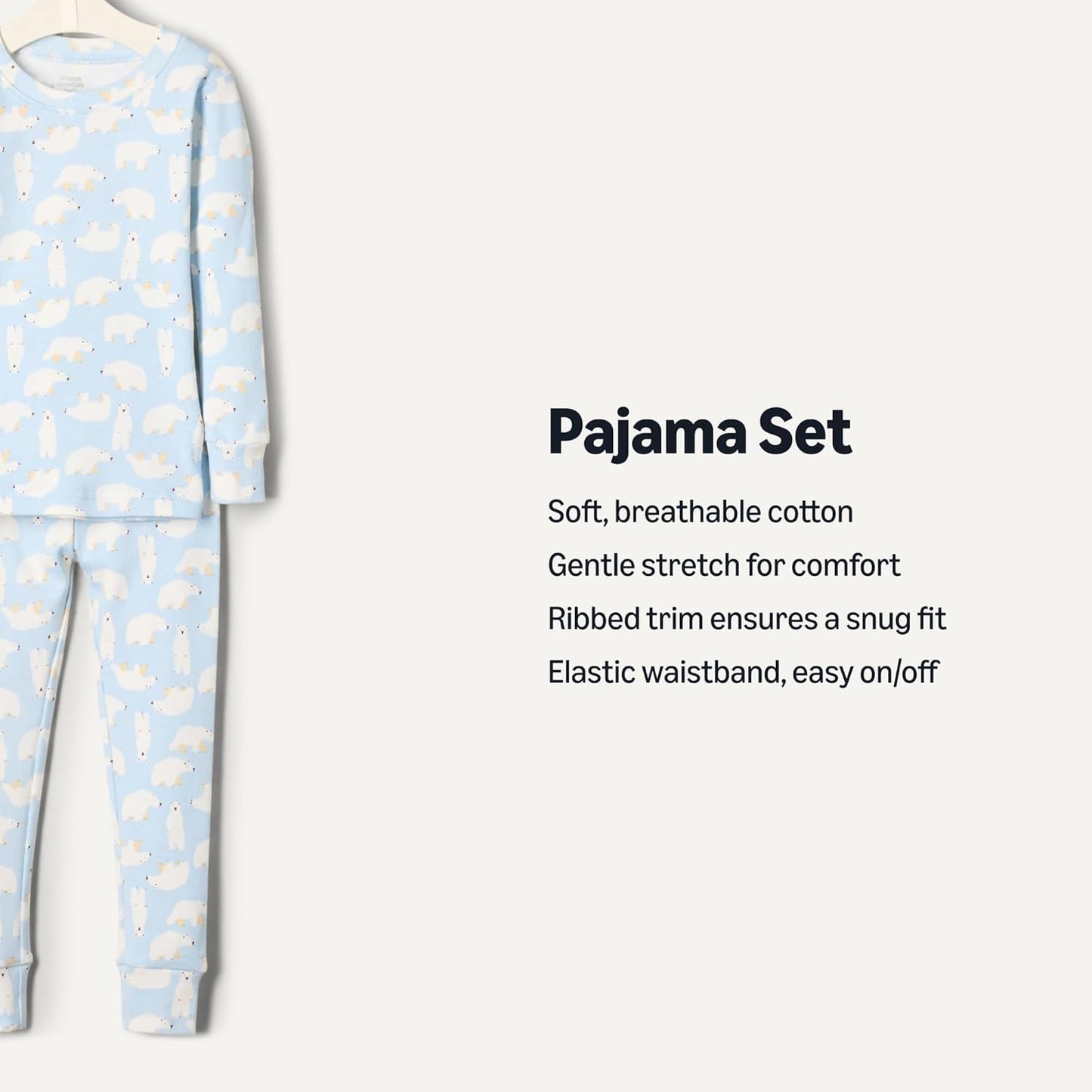 Amazon Essentials x Sofia Grainge Unisex Babies' Snug-Fit Cotton Footed Pajamas