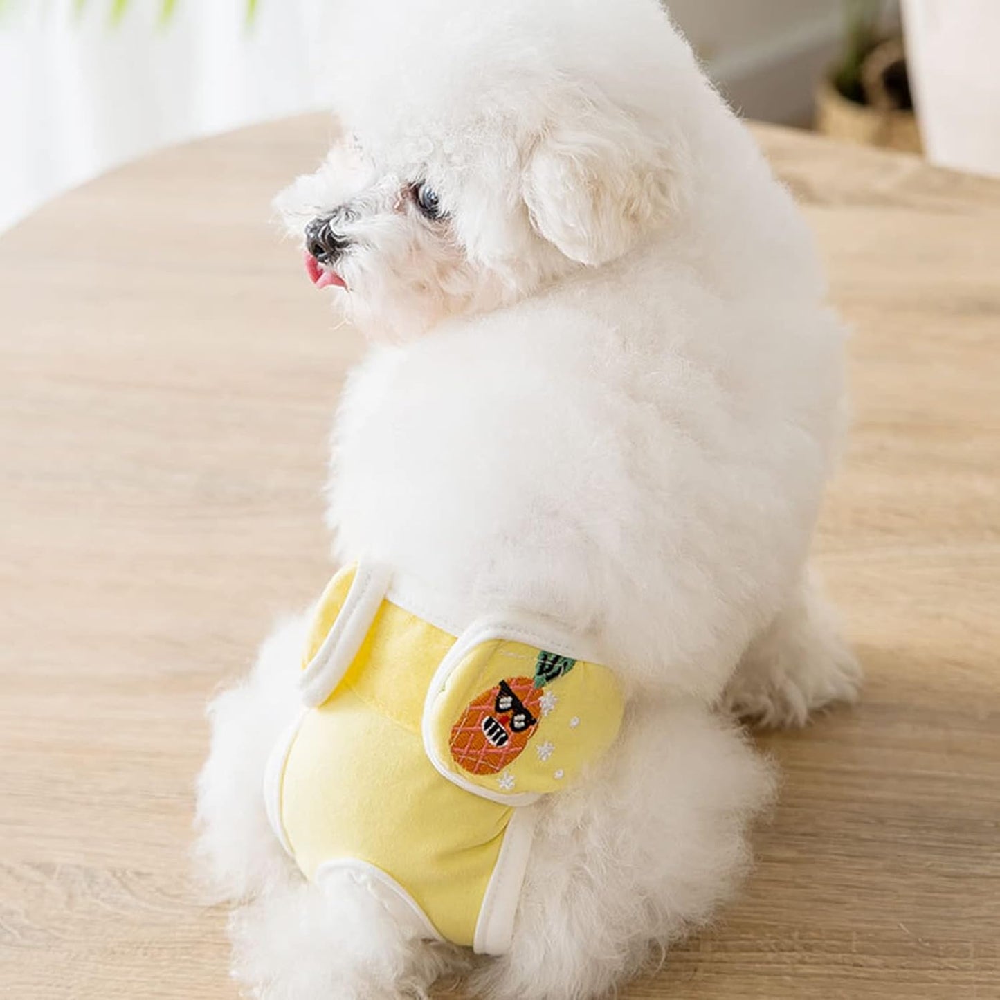 Washable Dog Diapers Soft Diaper Inner Breathable Mesh Cloth Female Protective Pants for Small Large Dogs Adjustable Dog Diapers Female