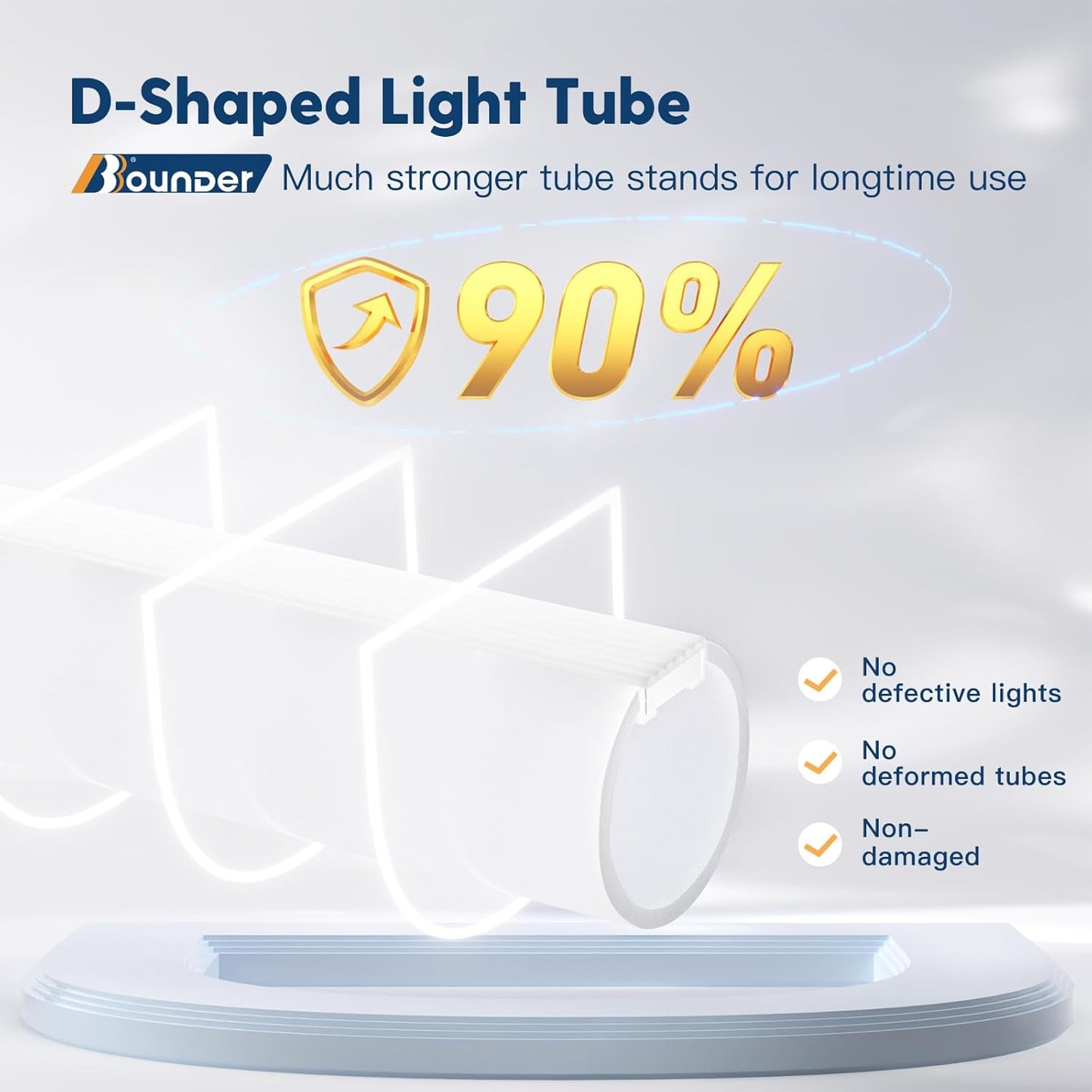 BBOUNDER 4 Pack Linkable LED Utility Shop Light, 4400 LM, Super Bright 6500K Cool Daylight, 4 FT Integrated Fixture for Garage, 40W Equivalent 250W, Surface + Suspension Mount, Black