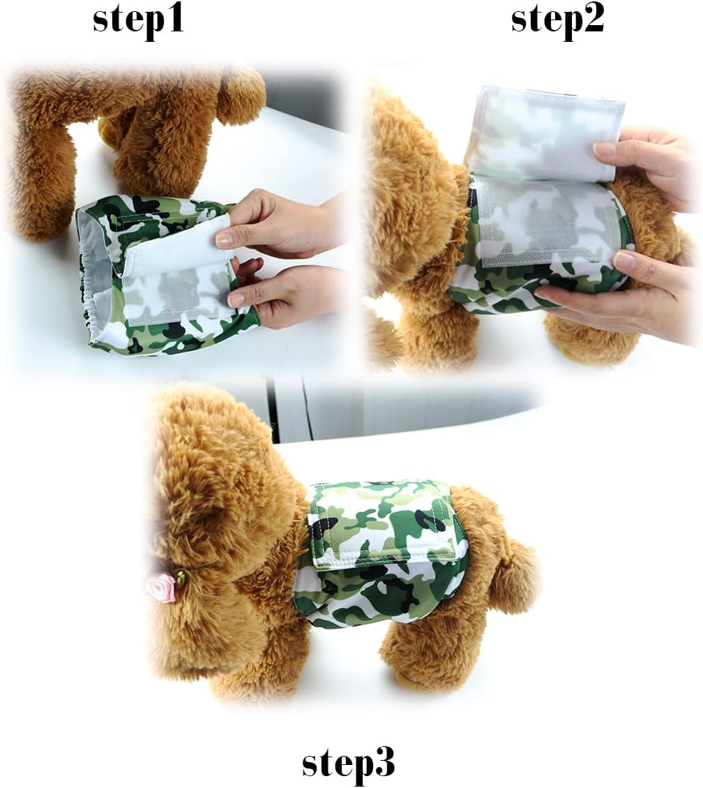 Reusable Male Dog Diaper, Washable Dog Belly Band, Durable and Absorbent Cloth Doggie Belly Wrap (Pack of 3)-Dreaming, XL