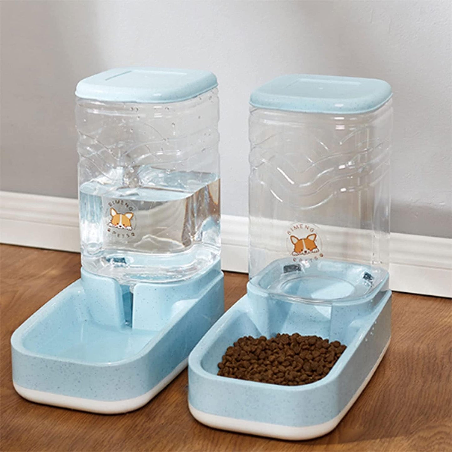 Dispenser Automatic Pet Feeder 3.8L Automatic Dog Feeder and Water Dispenser Set Gravity Self Feeding Food Waterer for Small Medium Cats Dogs Kitten Puppy cat Fountain