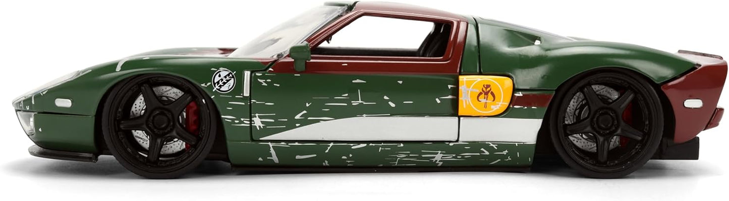 Jada Star Wars Boba Fett with 2005 Ford GT Die-Cast Vehicle and Figure Set 1:24 Scale Toys