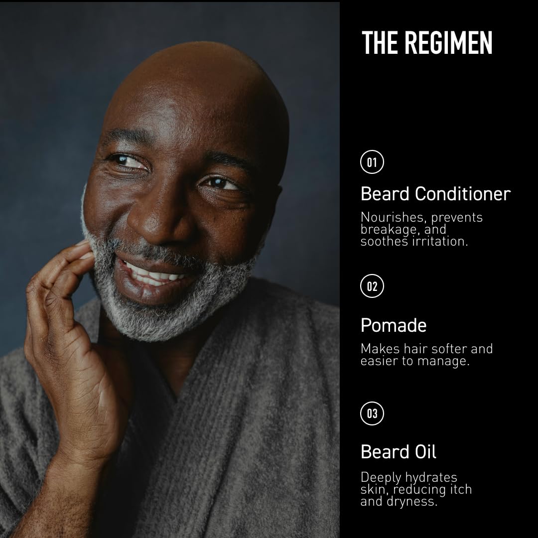 Bevel Mens Beard Grooming Kit - Includes Beard Conditioner, Hair Nourishing Pomade, and Beard Oil to Soften, Hydrate and Strengthen Beard and Reduce Skin Irritation and Redness