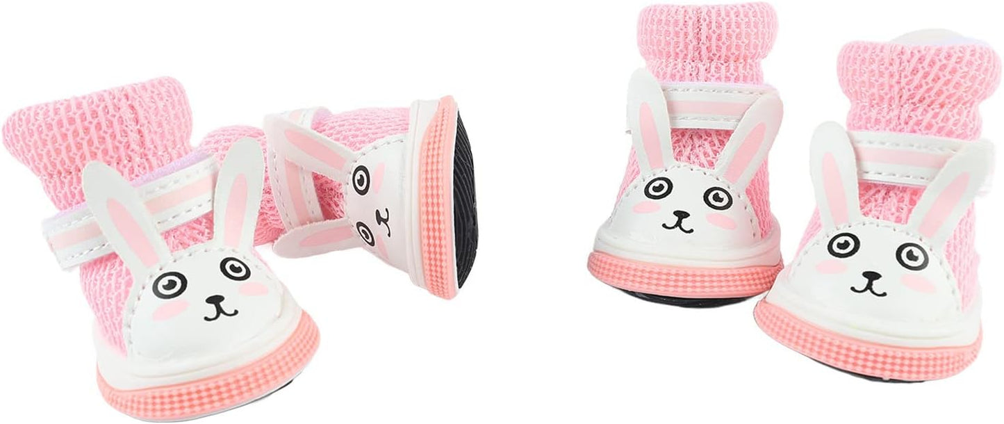 Yctze Breathable Lightweight Dog Shoes - Cute Mesh Puppy Boots for Spring Summer, Hot Pavement Summer Puppy Dog Boots Nonslip Small Dog Shoes for Protection and Comfort, Winter Snowy Day