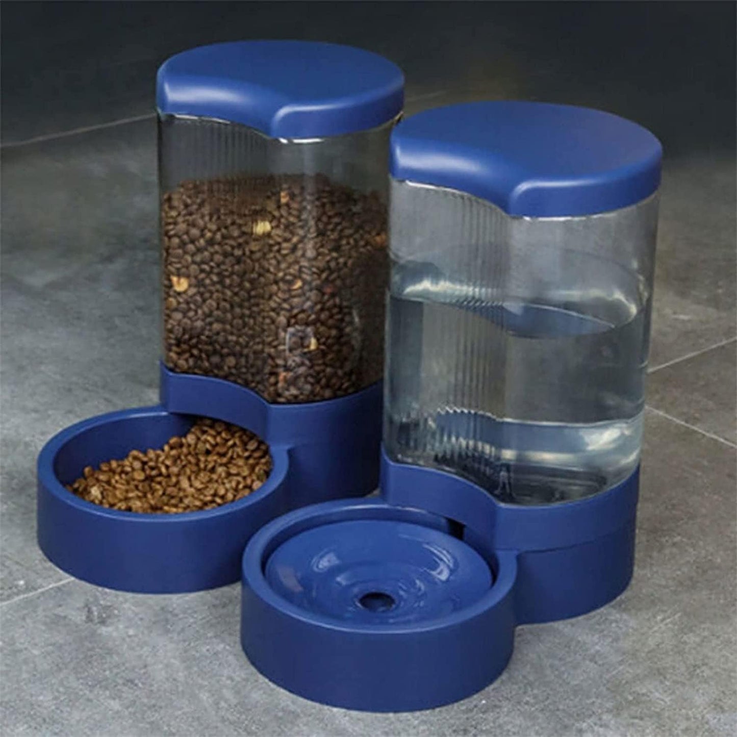 Automatic SelfDispensing Pet Feeder Replenish Eating Bowl Storage Container Self Feeding Gravity 4 Liters Large Capacity Pet Feeder for Cat Dog cat Fountain (Size : Feeders) (Water dispensers)