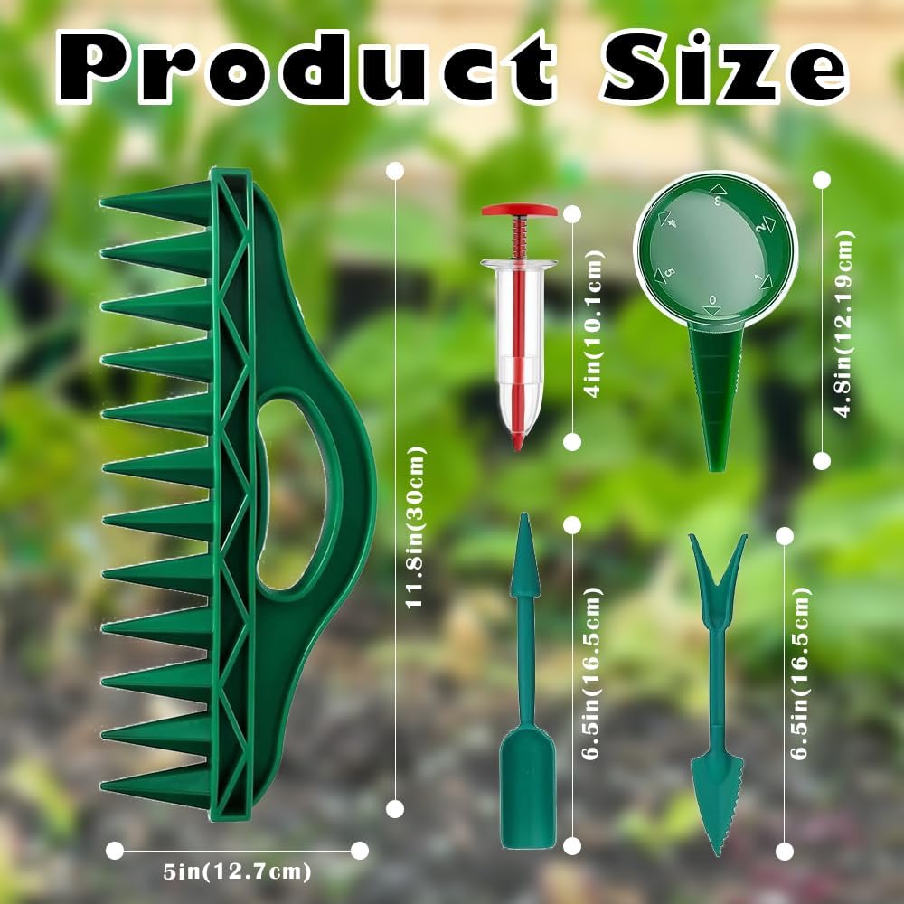 7 Piece Sowing Seeds Dispenser Set, with 12 Hole Seeder, Upgraded mini Seed Spreader, Garden Seed Planting Tool, Multifunctional Interval Gardening Tool, Handheld Seed Spreader