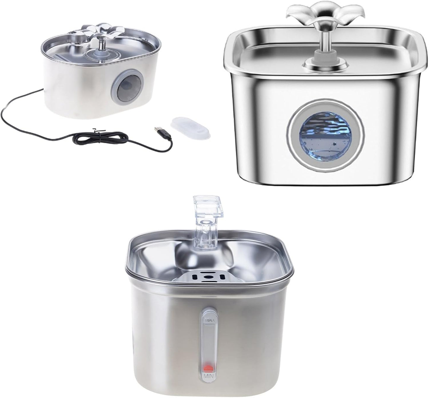 88oz Cats Fountain with Water Filtering for Dog Cats Automatic Flower Pet Recirculated Dispenser Pet Drinking