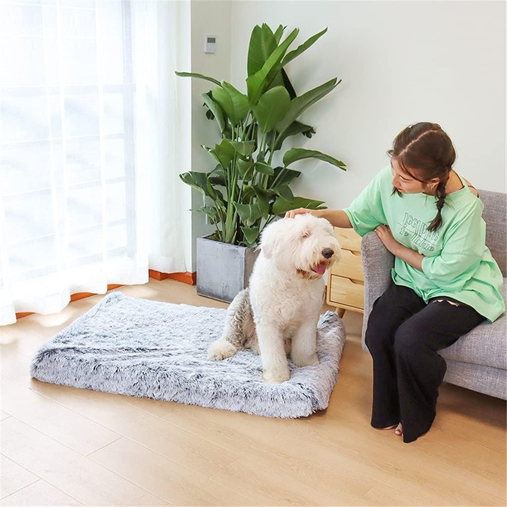 Ultra Plush Foam Dog Bed Rectangular Cat Dog Mats/Removable Cover Pet Mattress Cushion for Small Large Dogs (A XXL)
