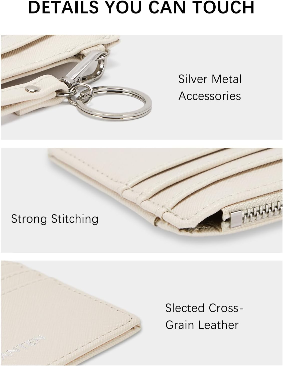 BOSTANTEN Small Wallet For Women RFID Leather Credit Card Holder Slim Wristlet Keychain Wallet With Zipper Pocket