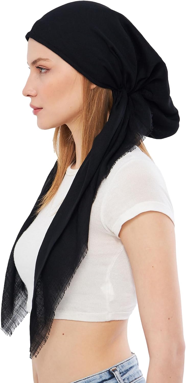 dscarf Headwear Pre Tied Head Scarves for Women Featuring | Soft Chemo Head Wear Headcover Ready Headwear