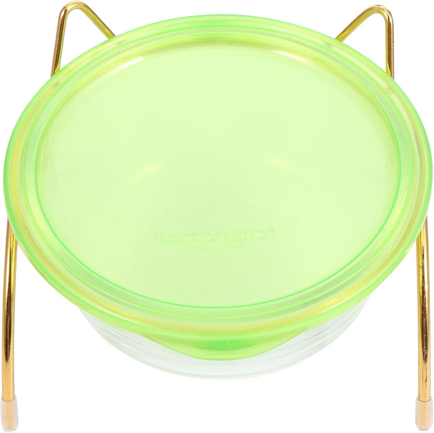 FAVOMOTO Raised Cat Food Bowl and Water Feeder Set with Neck Protection, Slant Design, Single Iron Frame and Bowl for Kitten Feeding