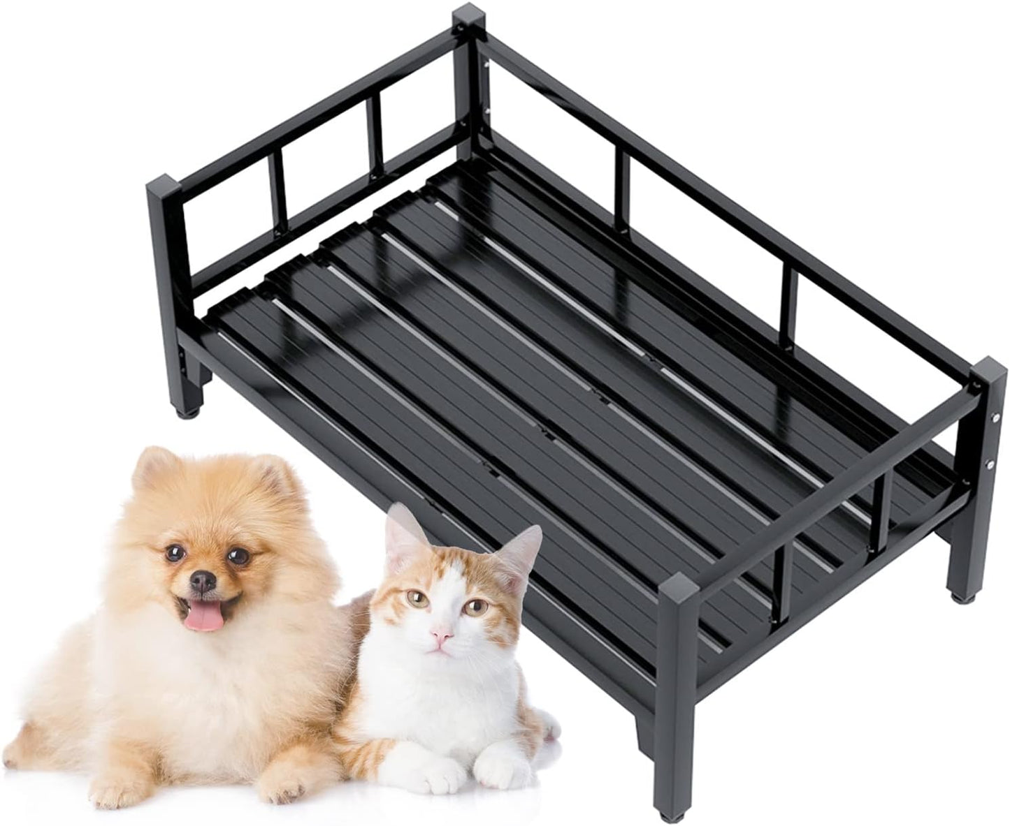 Pet Bed Metal Elevated Dogs Couch Sofa, Lightweight Portable Raised Pets Cot for Large ＆ Older Dog, Indoor Outdoor Orthopedic Joint Relief Pet Bed (Size : M-80x50cm/31.5x19.7in) ()