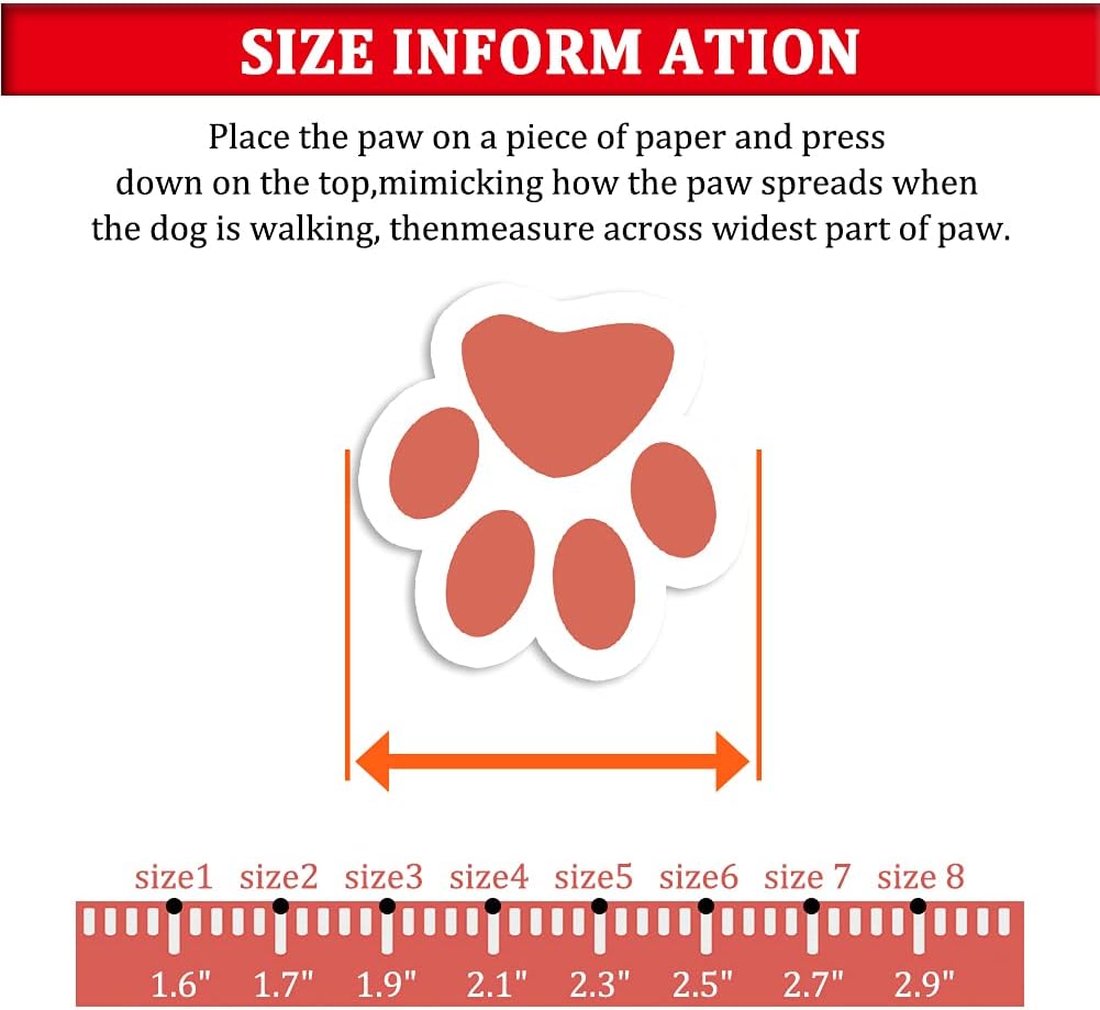 CovertSafe& Dog Boots for Dogs Non-Slip, Waterproof Dog Booties for Outdoor, Dog Shoes for Medium to Large Dogs 4Pcs with Rugged Sole Black-Red