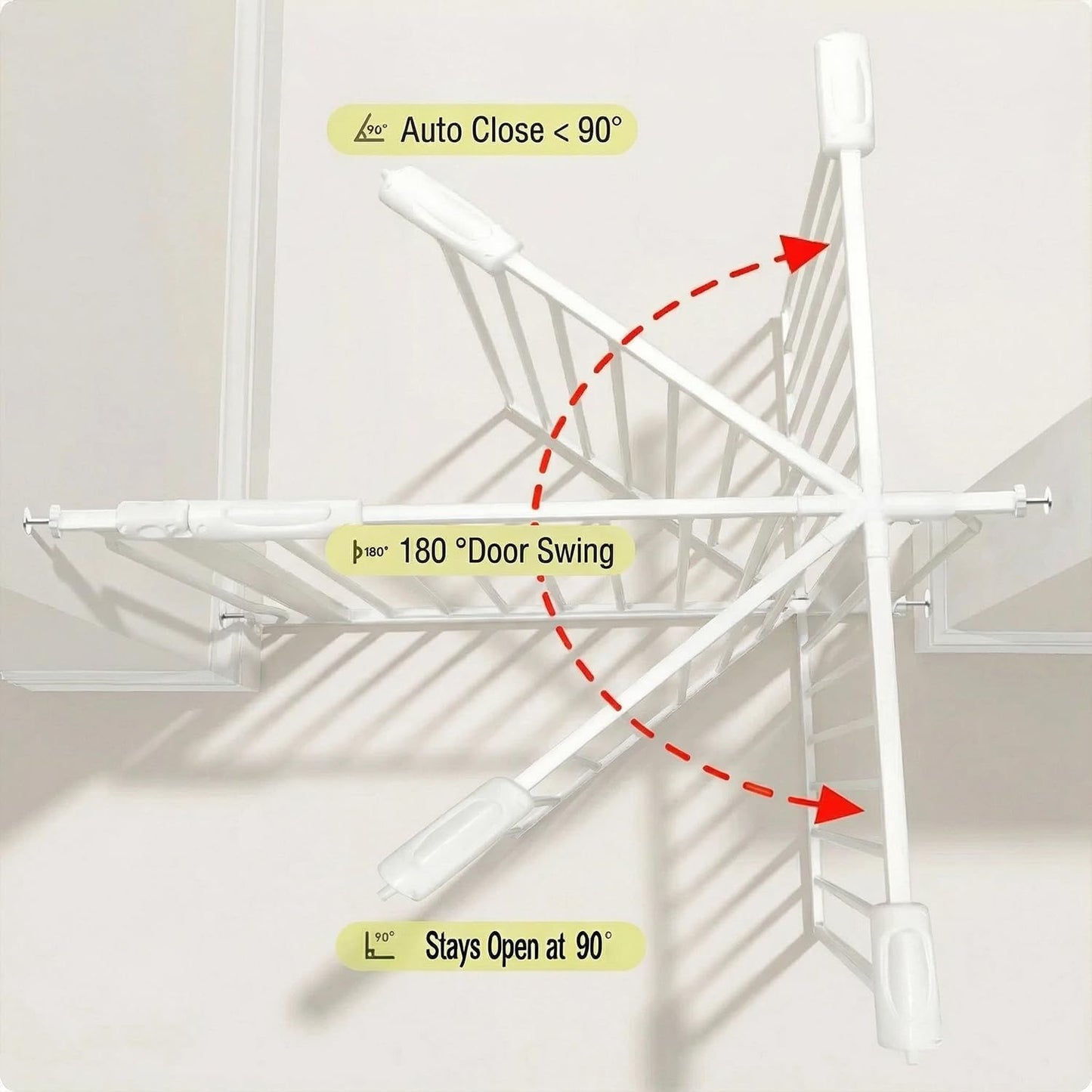 Narrow Baby Gate 24.4-29 Inch Wide Stairs Tension Pet Dog Gates Indoor for Doorways No Drilling Pressure Mounted Metal Pet Gates for Kids