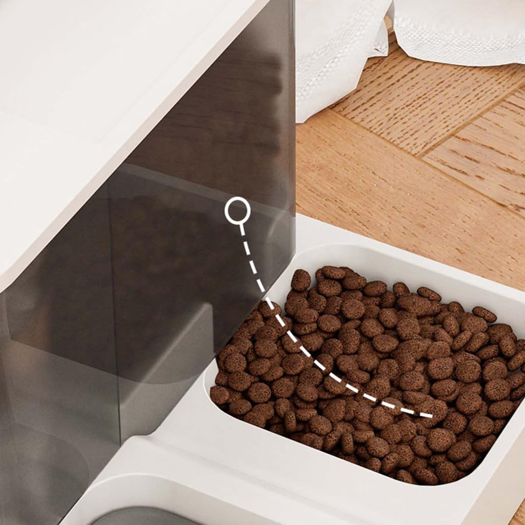 Practical Dog Water Food Bowl Water Dispenser for Pet Cat Lovely 2 in 1 Dog Feeder Food Container Bowl