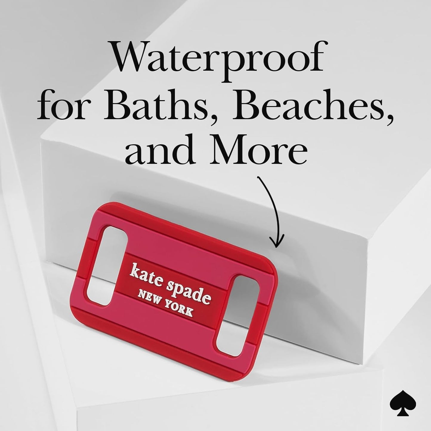 kate spade new york Airtag Dog Collar Holder - Waterproof Silicone Airtag Holder Dog Tag - Seaside Stripe