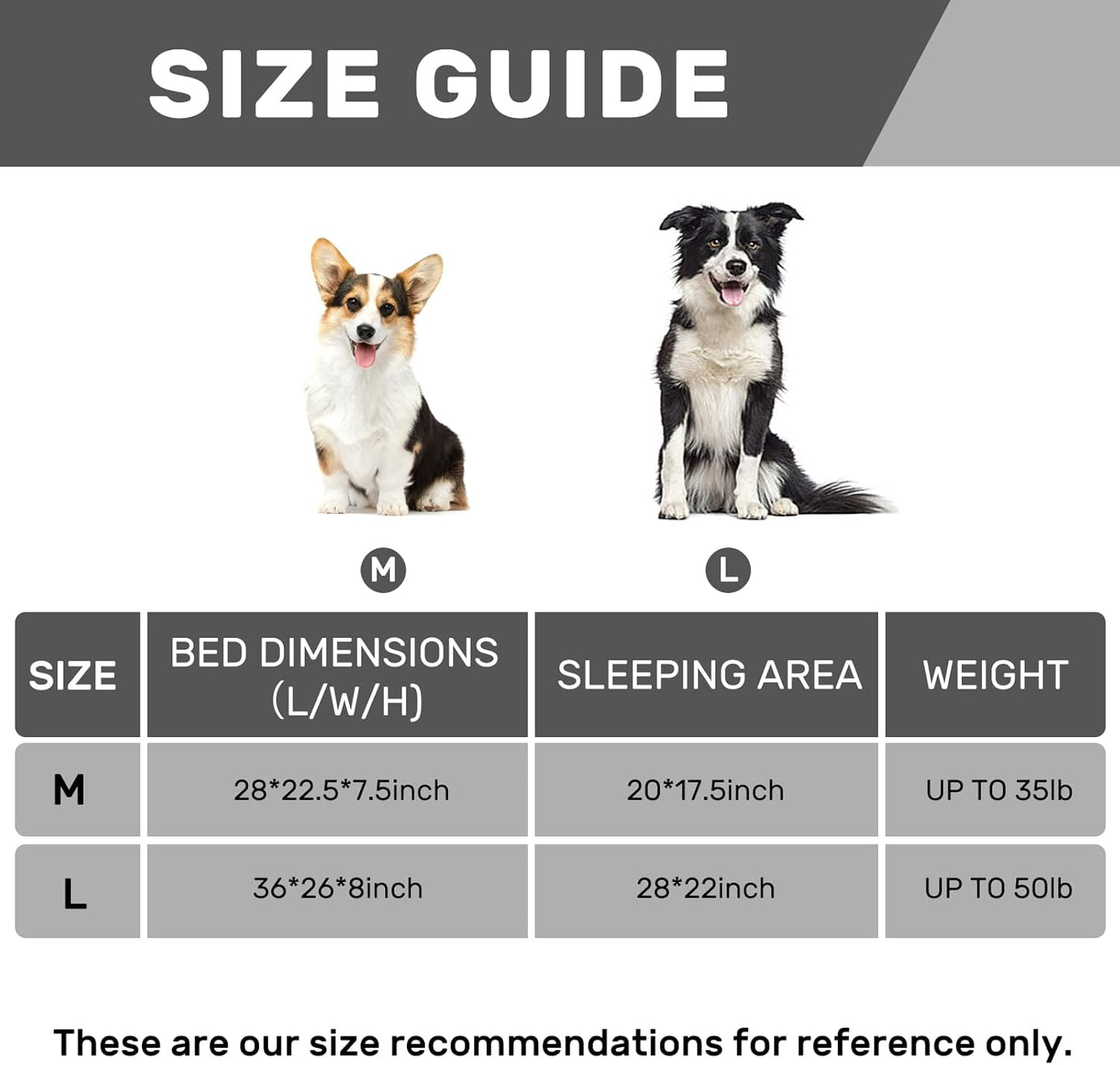 Hollypet Orthopedic Dog Bed for Medium Dogs, Supportive Foam Pet Couch with Removable Washable Cover and Non-Slip Bottom, Waterproof Lining Dog Sofa Bed, Khaki, M (28 * 22.5 * 7.5)