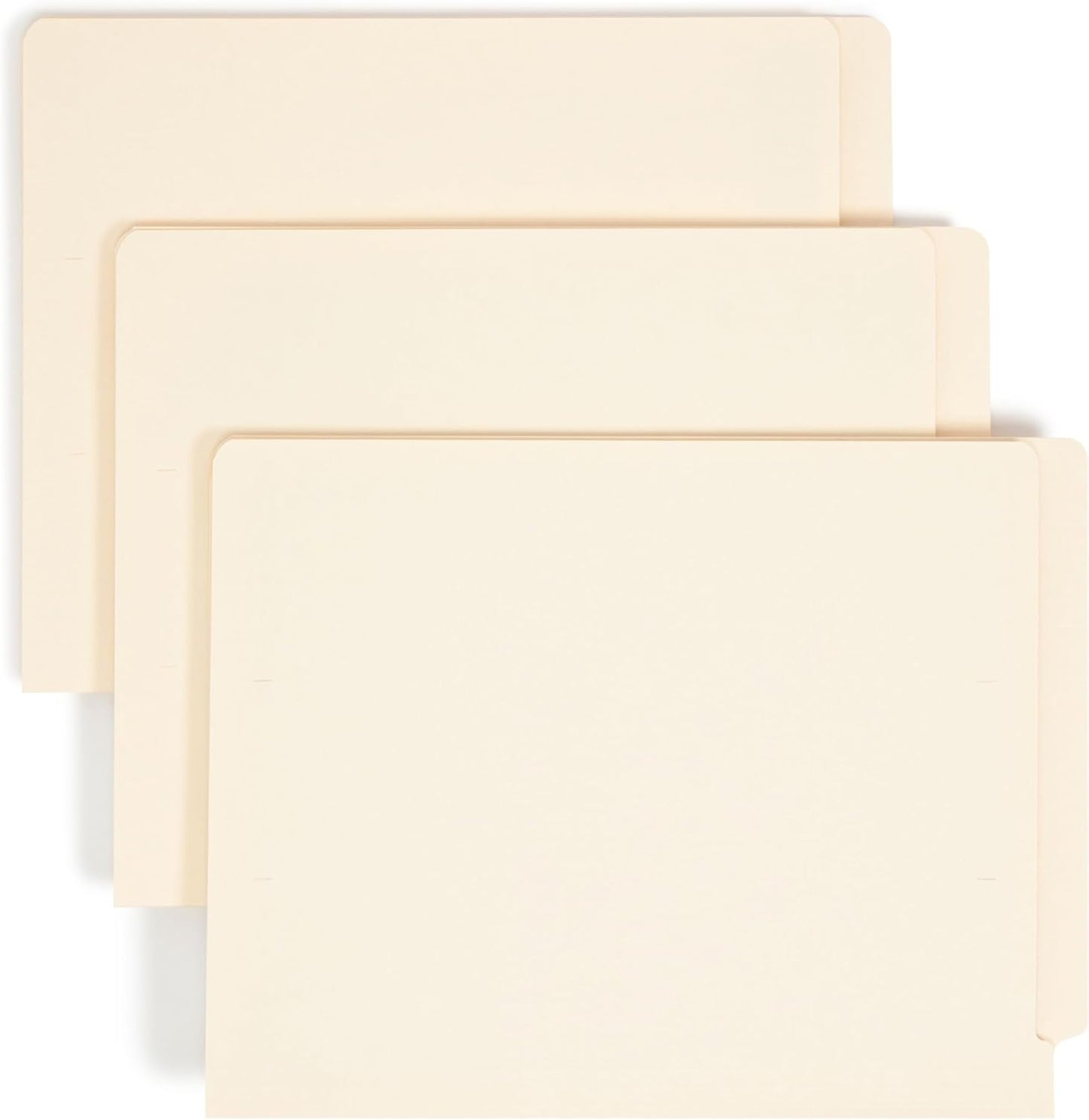 Smead Shelf-Master End Tab File Folders, 100 Count, Manila, Reinforced Straight-Cut Tabs, Letter Size