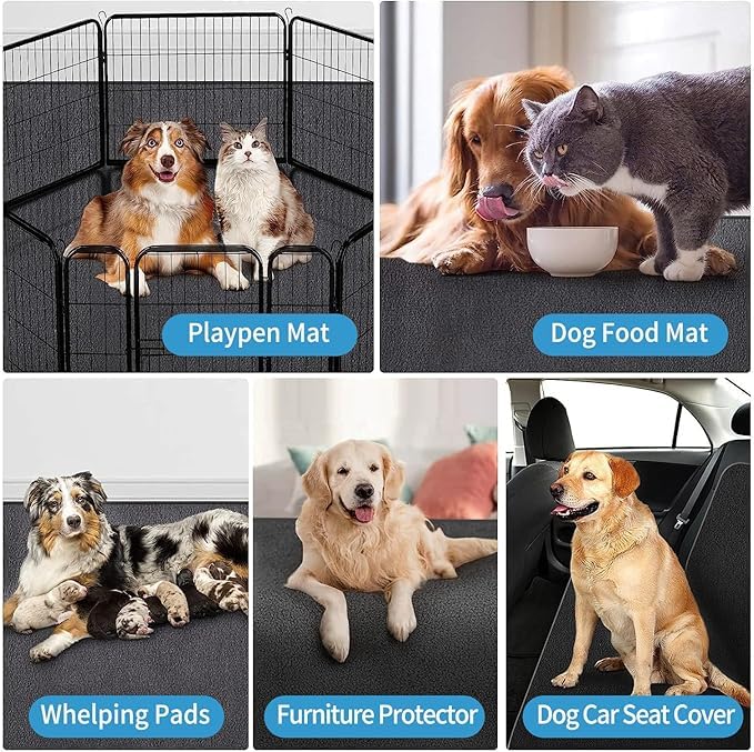Kennel Pad Dog Crate Mat Liner, Absorbs Urine, Waterproof, Non-Slip, Washable Puppy Pee Pad for Kennel Training - Under Pet Cage to Protect Floors, Thin Cut to Fit Design (48" x 29" - 1 Pack )