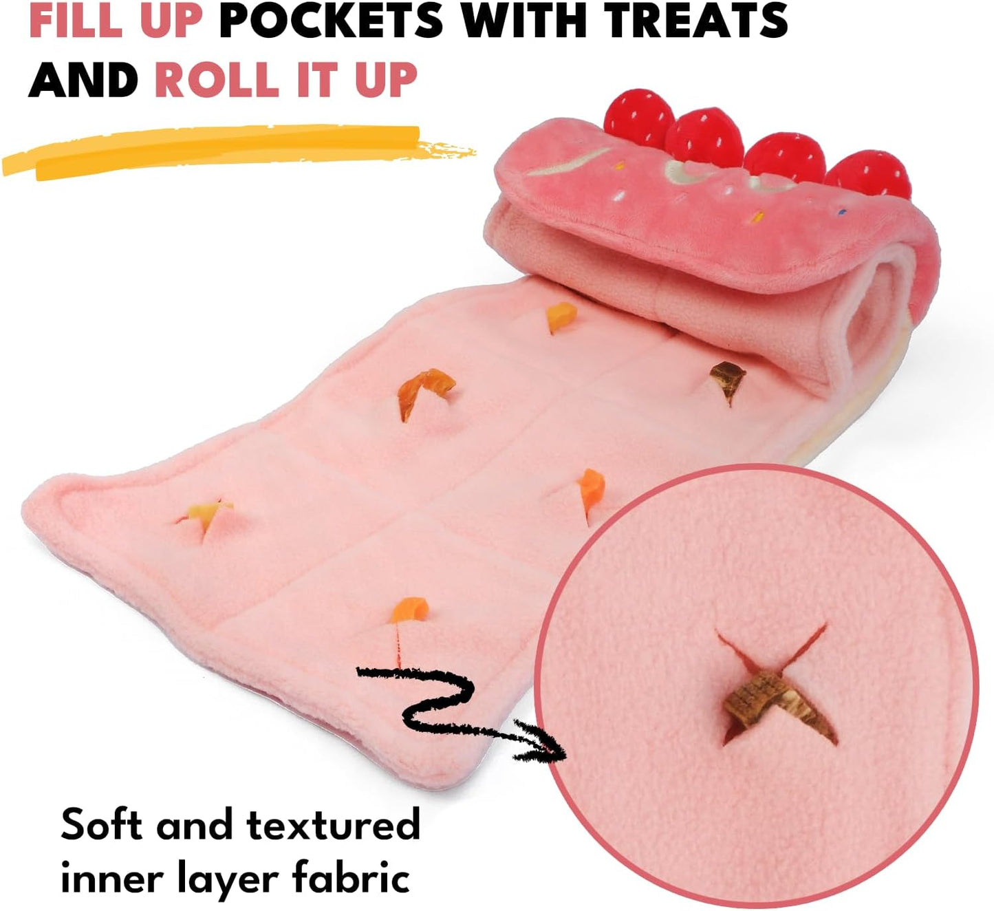 CHEWFFON Dog Enrichment Toys, Dog Puzzle Interactive Toy, Puppy Birthday Cake Toy for Boredom and Stimulating, Slow Feeding Snuffle Mat Crinkle Gift for Small and Medium Dogs