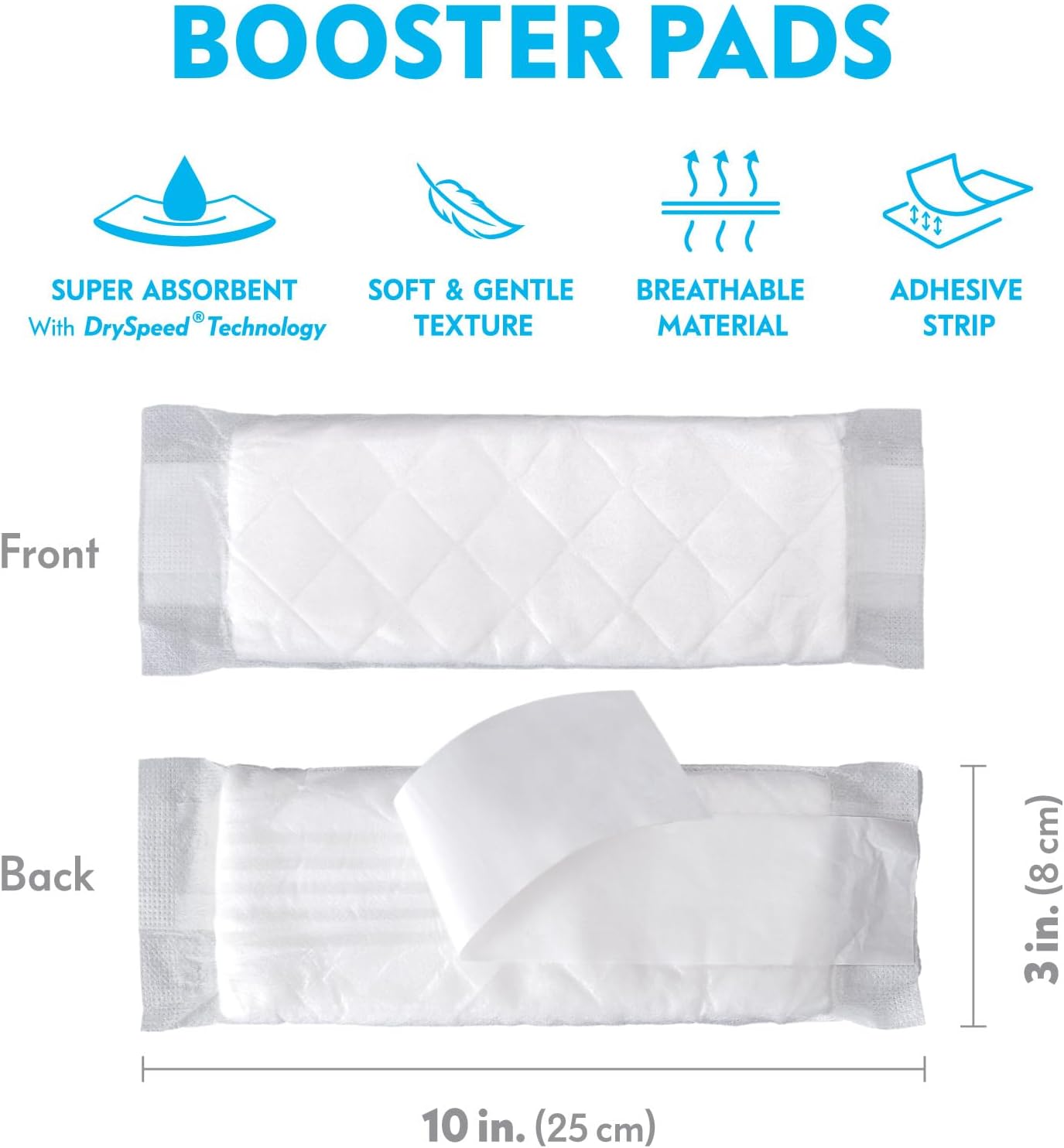 Paw Inspired Disposable Dog Diaper Booster Pads, Inserts for Male & Female Dog Diapers & Belly Bands, Flow-Through Design Adds Absorbency to Extend Diaper Use (30 Count)