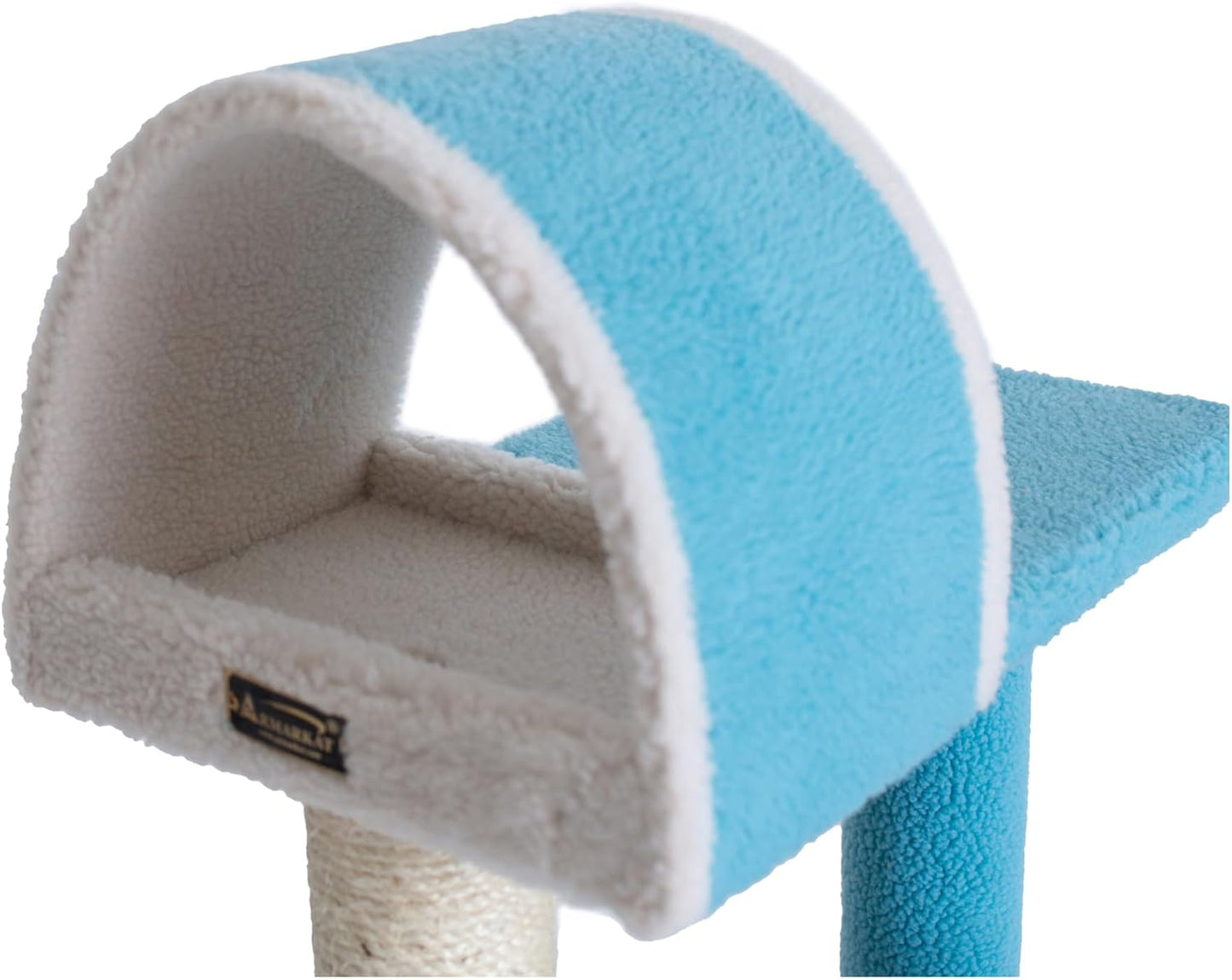 Armarkat Sky Blue 29" Cat Tree, Real Wood Tunnel For Squeeze, Snoozing And Hiding, B2903