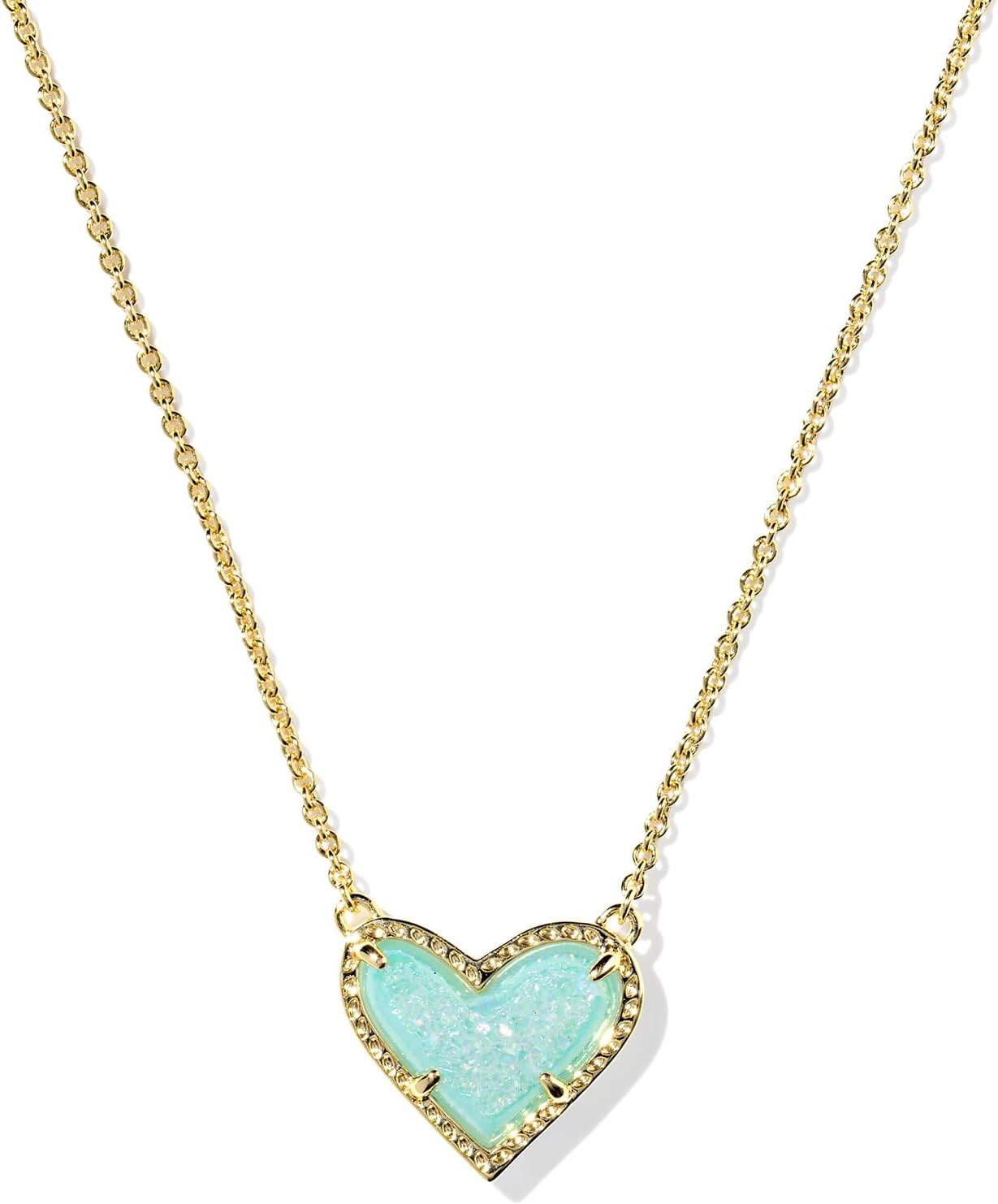 Kendra Scott Ari Heart Adjustable Length Pendant Necklace for Women, Fashion Jewelry