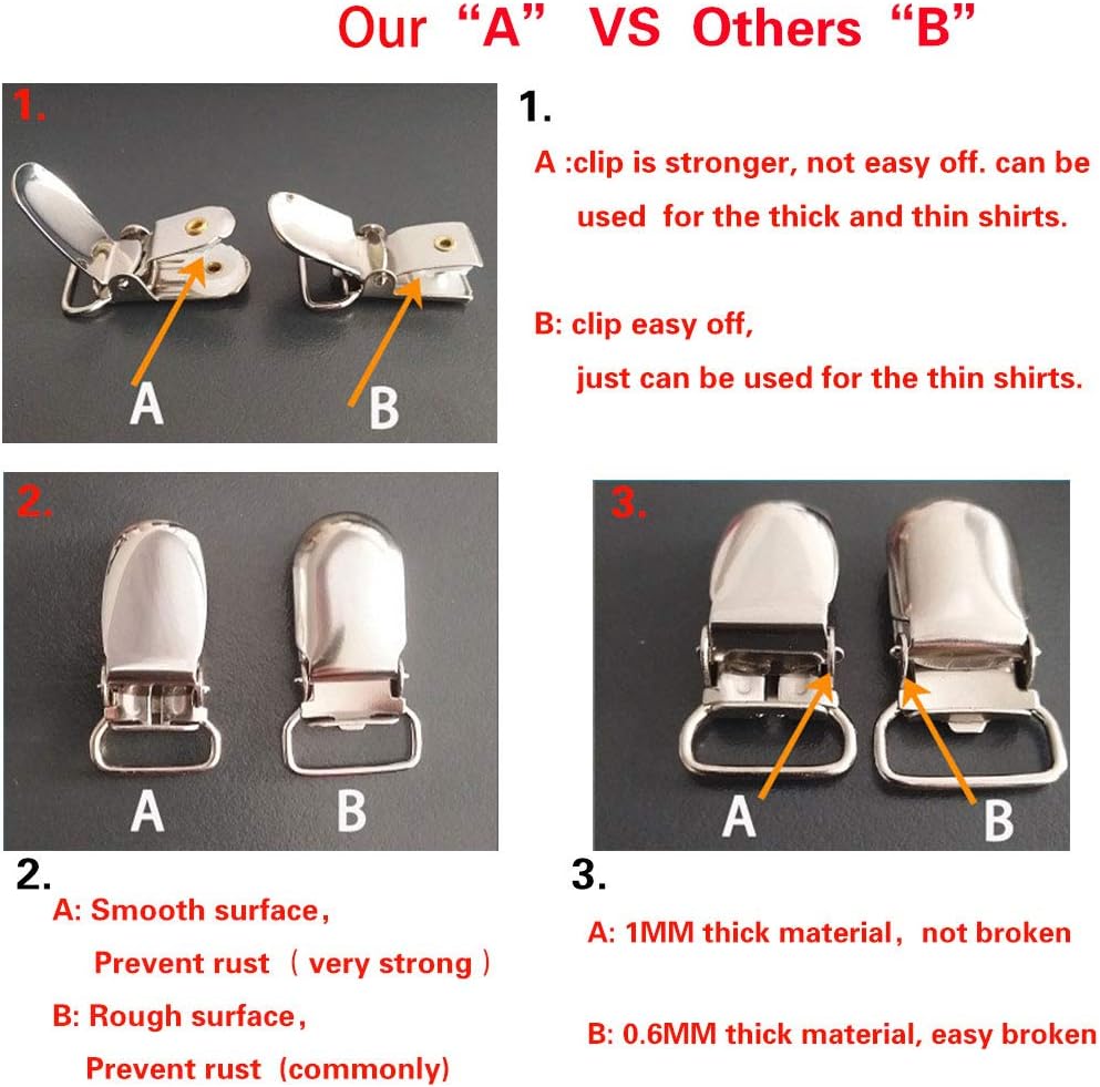 Mens Shirt Stays Upgrade Adjustable Elastic Garter Military Shirts Holder with Non-slip Locking Clamps