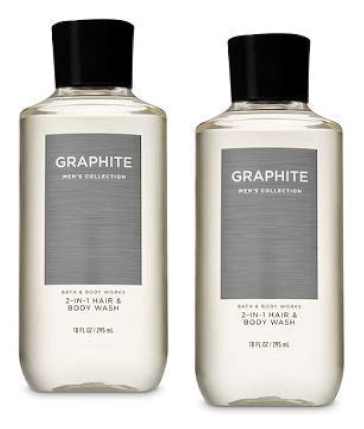 Bath and Body Works For Men 3-in-1 Hair, Face & Body Wash - Value Pack lot of 2 - Full Size (Graphite)