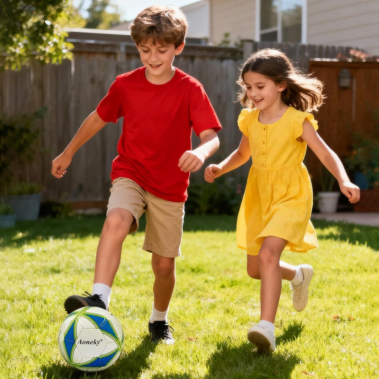 Aoneky Soccer Ball with Pump