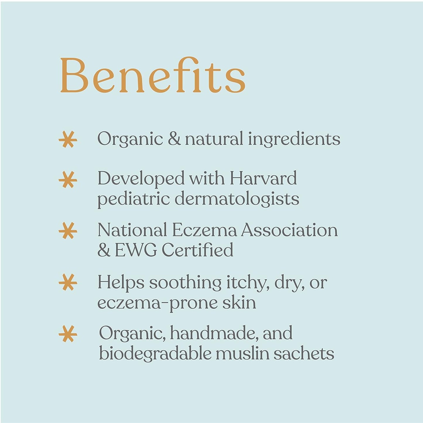 ELLAOLA Oatmeal Bath Soak for Babies Kids & Adults - Baby Bath Tea Soaks Made with Prebiotics to Relieve Dry, Itchy, Eczema Prone Skin While Gently Cleansing, Fragrance Free I 4 Bath Tea Soaks