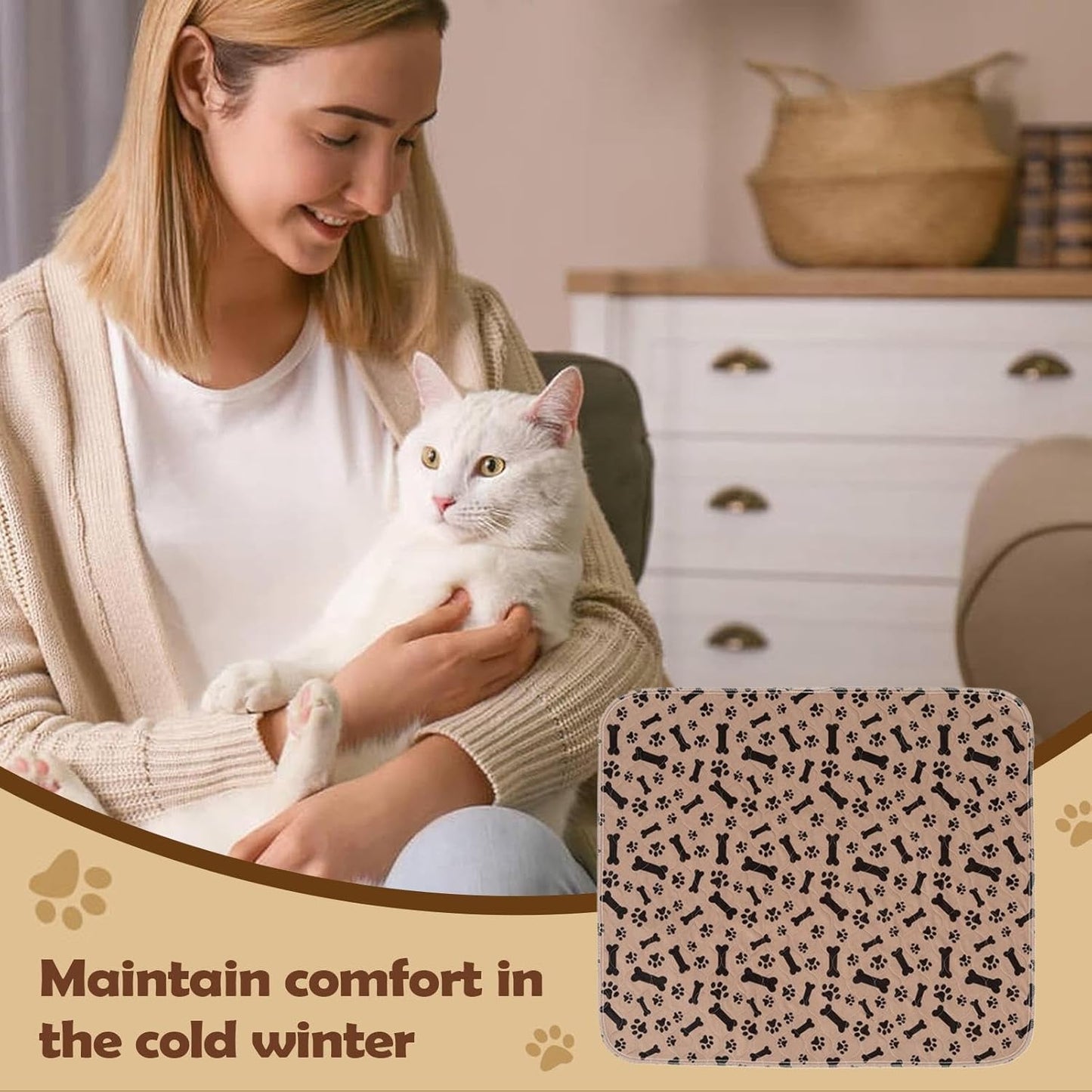 Pee Pads for Dogs – Absorbent Potty Training Mats for Indoor and Outdoor Use, Floor Protection for Puppies, Dogs, Cats, and Kittens with Quick Dry, Leakproof Design. 23.62 Inches.