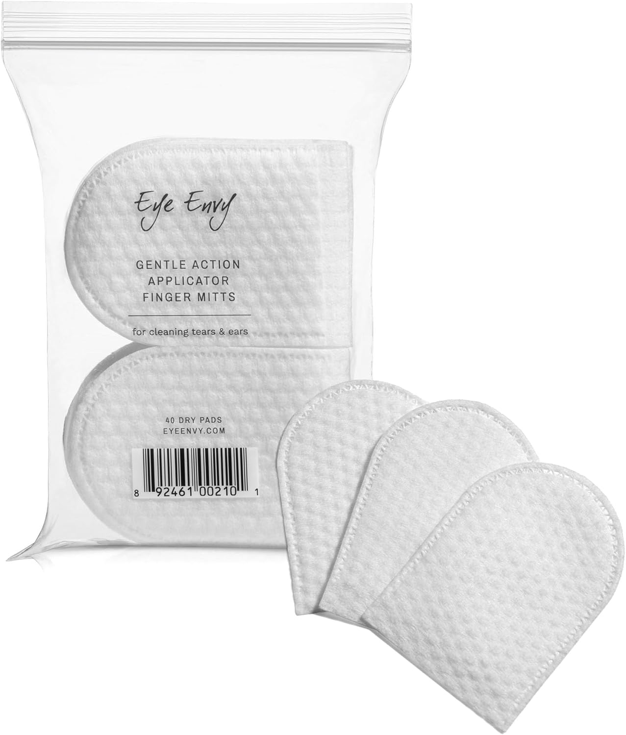 Eye Envy Finger Mitts Clean Dog Ears & pet tears. Use Tear Stain Solution or Ear Cleaner. Gently Remove Crusts, Earwax & Debris. Soft Fabric Finger cots. 40 Count.