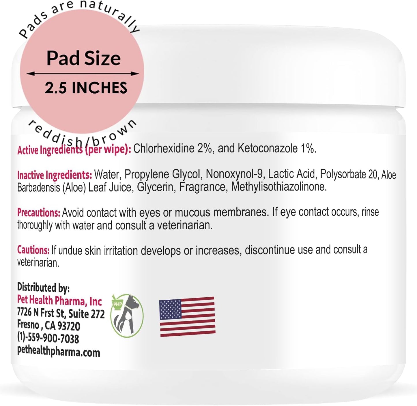 Truseb Chlorhexidine Wipes for Dogs Cats Horses with Aloe Vera - Medicated Ketoconazole Wipes for Skin Irritation, Hot Spots, Redness Relief (50 Count)