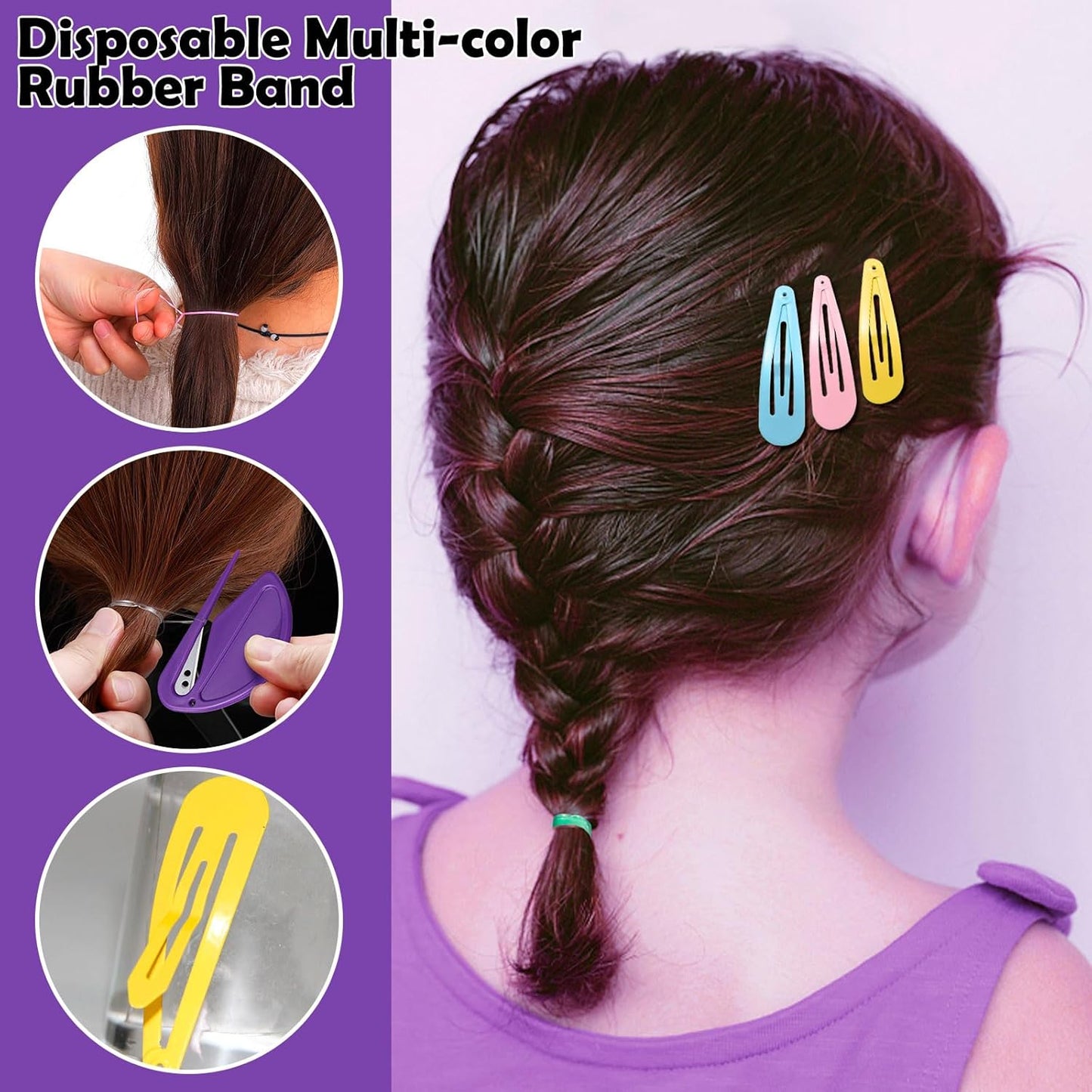 32 Colors Small Hair Rubber Bands with 16 Styling Tools, 2000 Pcs Elastic Girl Baby Hair Ties, Mini Bands with Elastic Cutter, Hair Accessories Xmas Stuff for Girls Baby Toddlers Kids