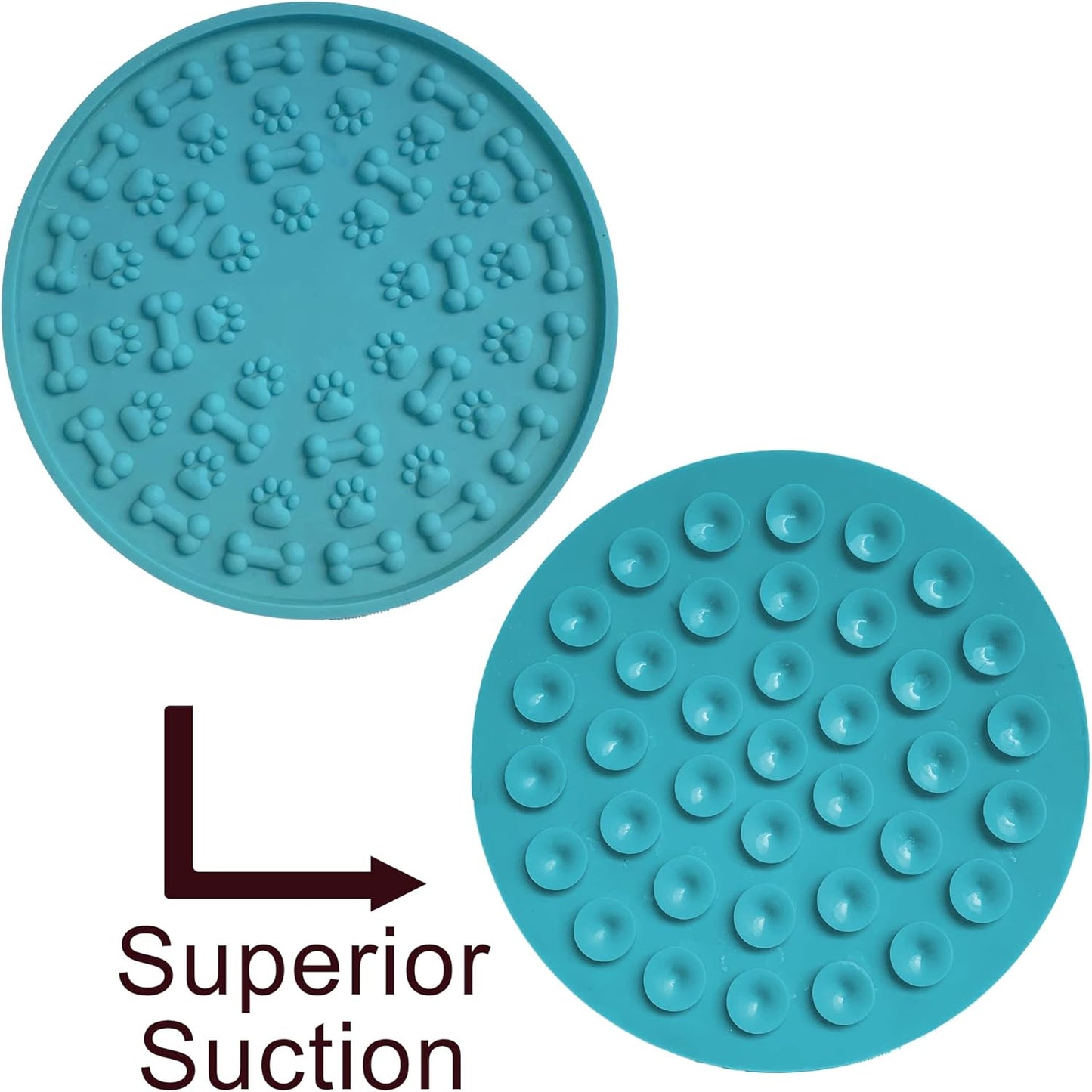 Jalousie Dog Puzzle Balls Cat Treat Dispensing Balls Non-Toxic Natural Rubber Pup Chew Toys for Puppy Pet Dog Teething Puzzle Playing Treat Dispenser Rope (3 Lick Mat + 1 Treat Ball)