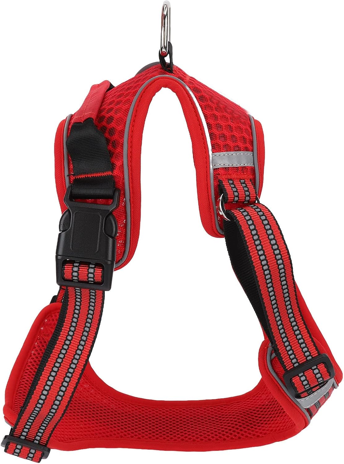 Dog Vest, Adjustable Breathable Reflective Dog Vest with Alloy Traction Buckle Harness Medium Sized Harness for Large for Outdoor Walking, Running, Training (S)