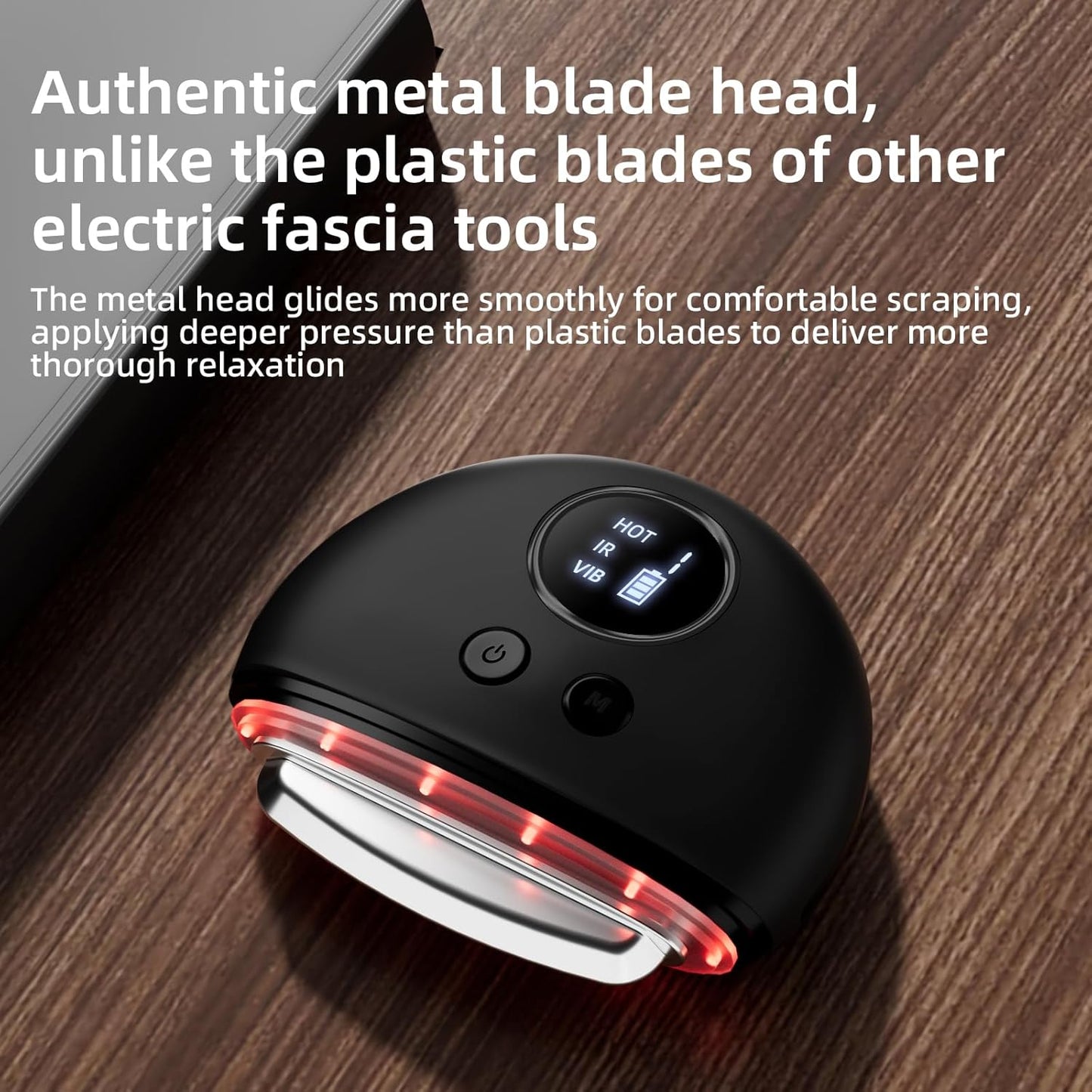 NHO Electric Fascia Knife, Heating and Vibration, Muscle Scraper Tool, Fascia Blaster, Fascia Tool Massage Tools for Deep Tissue, IASTM, Trigger Point Massage Tool, Gua Sha, Myofascial Release Tool