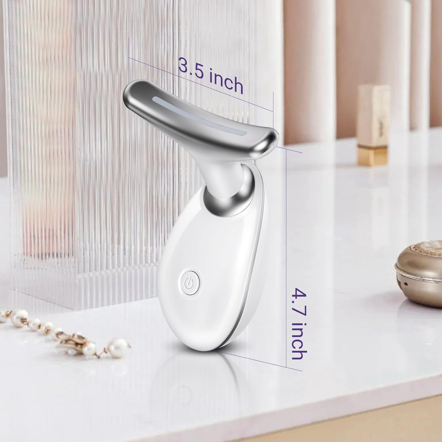 Neck Face Massager, Face Sculpting Tool, 3 Modes and Vibration for Facial Massager for Double - Chin Wrinkle,Daily Home Use