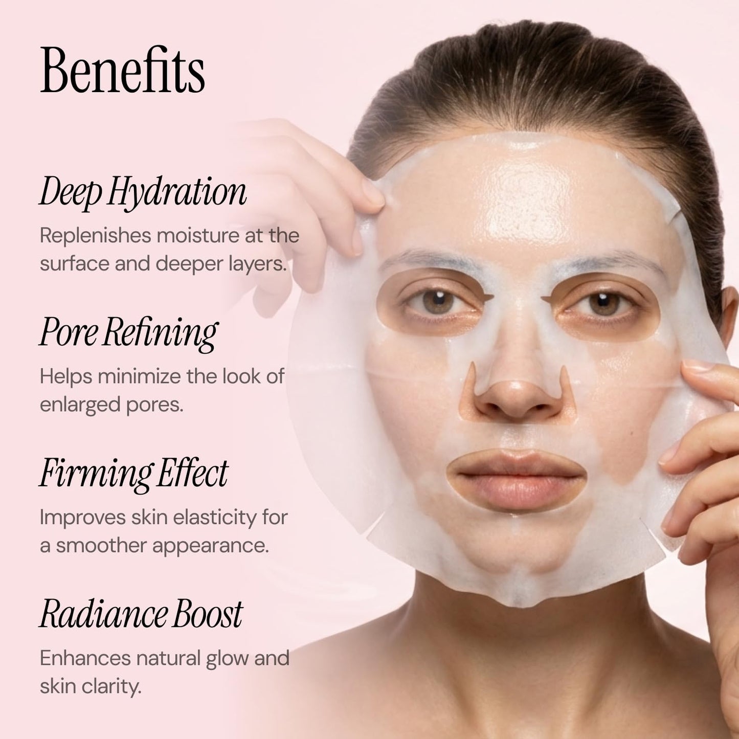 Trancend™ Real Deep Collagen Face Mask for Korean Skin Care – Hydrogel Sheet Mask, Overnight Hydrating Mask for Pore Minimizing, Elasticity & Firming, Bio Collagen Treatment - 39G (4 Count)