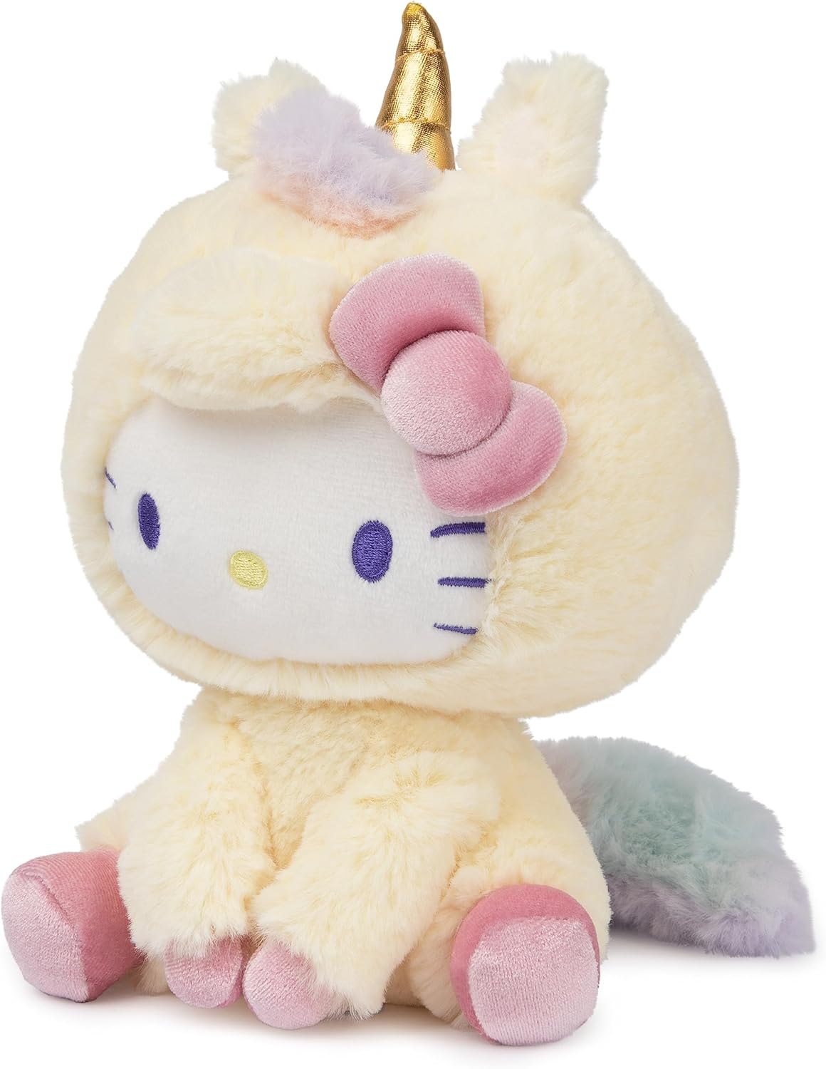 GUND Sanrio Hello Kitty Unicorn Plush Toy, Premium Stuffed Animal for Ages 1 and Up, Yellow, 6”