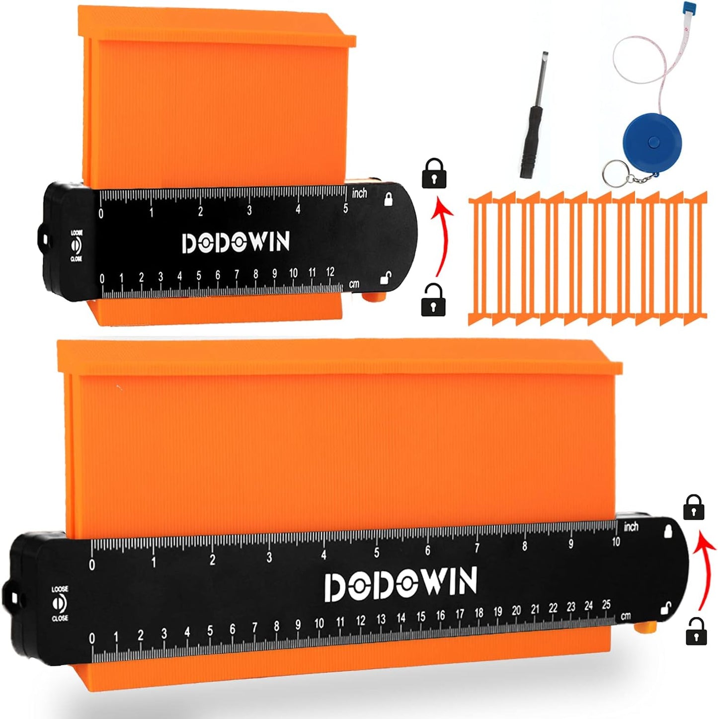 dodowin Contour Gauge Tool, Gifts for Him Men Adults Birthday Dad Husband, Super Gauge Shape Outline Tool for Woodworking, Flooring Measure Tools, Anniversary/Boyfriend Gifts
